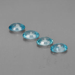 Pedras preciosas de zircão azul natural de 2,74 ct, corte oval, VVS