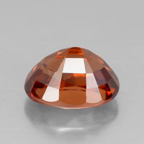 Zircão laranja natural 3,64ct, corte oval, VVS