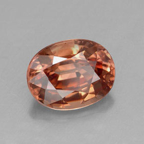Zircão laranja natural 3,10ct, corte oval, VVS