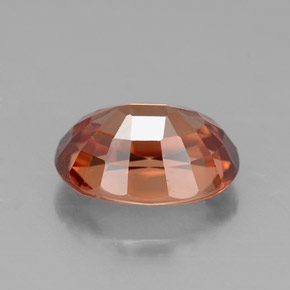 Zircão laranja natural 3,10ct, corte oval, VVS