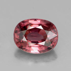 Zircão rosa natural 3,35ct, corte oval, VVS