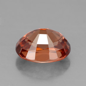 Zircão laranja natural 3,38ct, corte oval, VVS