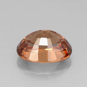 Zircão laranja natural 3,14ct, corte oval, VVS-VS