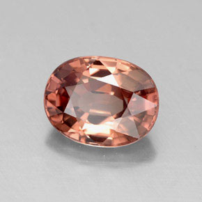 Zircão laranja natural 3,26ct, corte oval, VVS