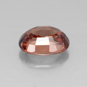 Zircão laranja natural 3,26ct, corte oval, VVS