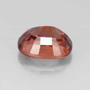 Zircão vermelho natural 3,41ct, corte oval, VVS