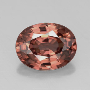 Zircão rosa natural 2,69ct, corte oval, VVS