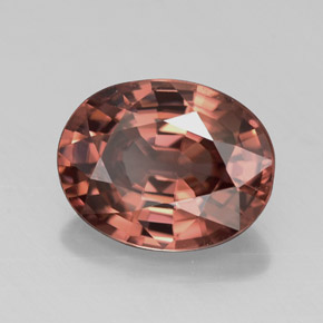 Zircão rosa natural 2,69ct, corte oval, VVS