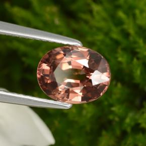 Zircão rosa natural 2,95ct, corte oval, VVS
