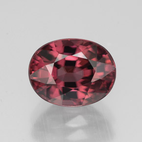 Zircão rosa natural 3,40ct, corte oval, VVS