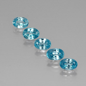 Pedras preciosas de zircão turquesa natural de 3,57 ct, corte oval, VVS-VS