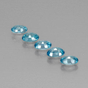 Pedras preciosas de zircão turquesa natural de 3,57 ct, corte oval, VVS-VS