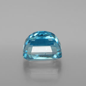 Zircão azul natural 9,03ct, corte esmeralda, VS