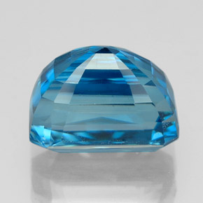 Zircão azul natural 6,87ct, corte esmeralda, VVS