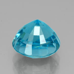 Zircão azul natural 4,88ct, corte redondo, VVS