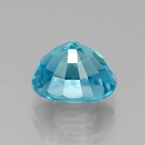 Zircão azul natural 3,68ct, corte oval, VVS