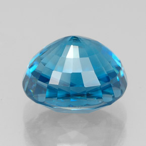 Zircão azul natural 5,64ct, corte oval, VVS