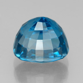 Zircão azul natural 5,40ct, corte oval, VVS