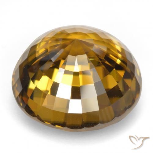 Zircão ouro médio Natural 47.19ct, Redondo, VVS