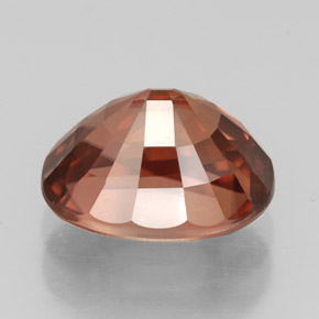 Zircão laranja natural 3,55ct, corte oval, VVS