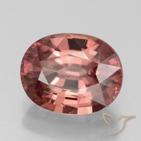 Zircão Rosa escuro Natural 3.16ct, oval, VVS