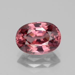 Zircão rosa natural 3,53ct, corte oval, VVS