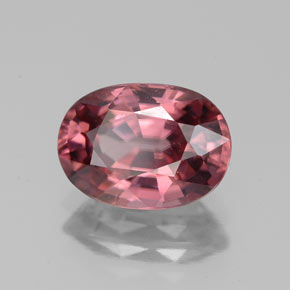 Zircão rosa natural 3,53ct, corte oval, VVS