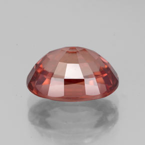 Zircão laranja natural 4,43ct, corte oval, VVS