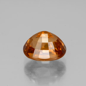 Zircão laranja natural 4,07ct, corte oval, VVS