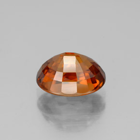 Zircão laranja natural 3,48ct, corte oval, VVS