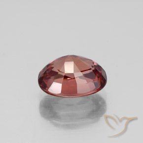 Zircão Vermelho Carmesim Pálido Natural 3.29ct, oval, VS