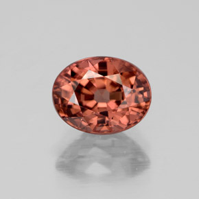 Zircão laranja natural 3,34ct, corte oval, VVS