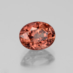 Zircão laranja natural 3,34ct, corte oval, VVS