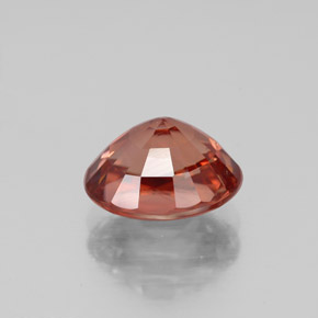 Zircão laranja natural 3,34ct, corte oval, VVS