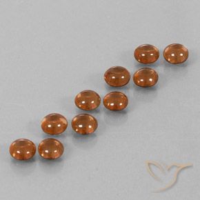 Pedras preciosas de Zircão Laranja Profundo natural de 6.57 ct, Redondo, Transparente
