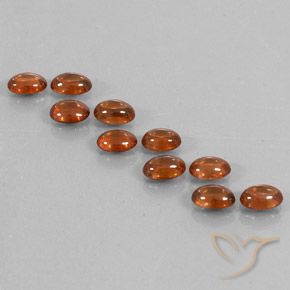 Pedras preciosas de Zircão Marrom avermelhado natural de 7.62 ct, oval, Transparente