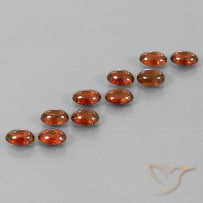 Pedras preciosas de Zircão laranja avermelhado natural de 7.53 ct, oval, Transparente