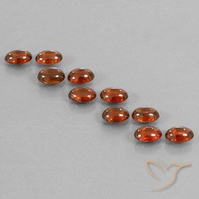 Pedras preciosas de Zircão laranja avermelhado natural de 7.53 ct, oval, Transparente