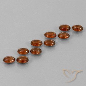 Pedras preciosas de Zircão Laranja Profundo natural de 7.69 ct, oval, Transparente