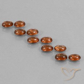 7.72ctw Natural Laranja escuro Zircão, oval, Transparente