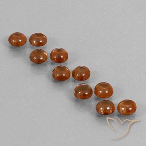 Pedras preciosas de Zircão laranja avermelhado natural de 6.41 ct, Redondo, Transparente