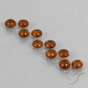 7.22ctw Natural Laranja Profundo Zircão, Redondo, Transparente