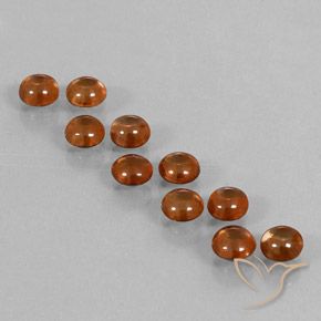 Pedras preciosas de Zircão Laranja Profundo natural de 6.32 ct, Redondo, Transparente