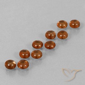 Pedras preciosas de Zircão Laranja Profundo natural de 6.32 ct, Redondo, Transparente