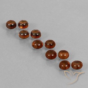Pedras preciosas de Zircão Marrom avermelhado natural de 7.96 ct, Redondo, Transparente