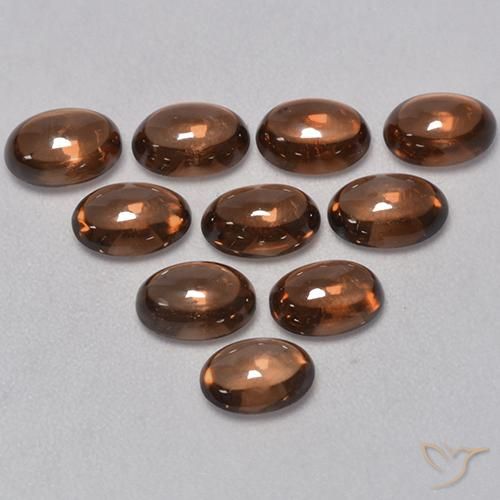 Pedras preciosas de Zircão Castanho médio natural de 7.93 ct, oval, Transparente