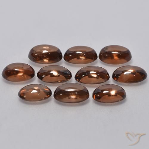 Pedras preciosas de Zircão Castanho médio natural de 7.93 ct, oval, Transparente