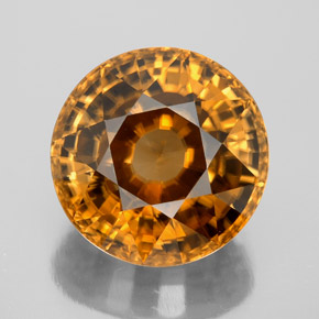 Zircão Amarelo Dourado Natural 21.65ct, Corte Redondo, VVS