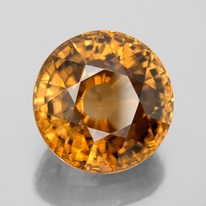 Zircão Amarelo Dourado Natural 21.65ct, Corte Redondo, VVS