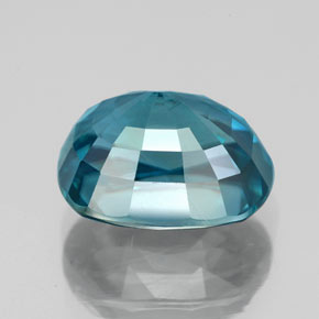 Zircão azul natural 7,22ct, corte oval, VVS